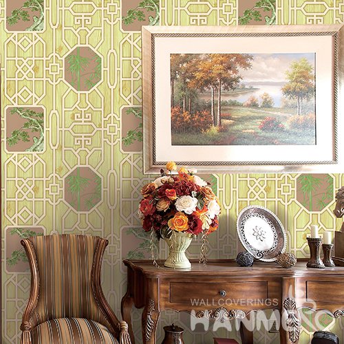 HANMERO 3D Rural Embossing PVC Wallpaper Green Home Decor
