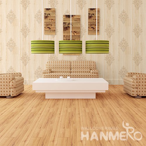 HANMERO 3D Rural Embossing PVC Wallpaper Yellow Home Decor