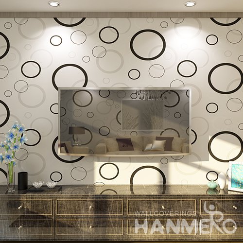 HANMERO 3D Modern Embossing Non Woven Wallpaper White Home Decor