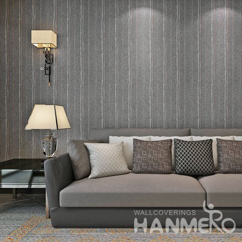 HANMERO Retro Style Embossing PVC Wallpaper Black Home Decor