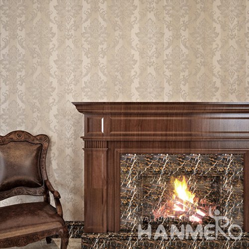 HANMERO PVC European Floral Embossed Wallpaper For Bedding Room
