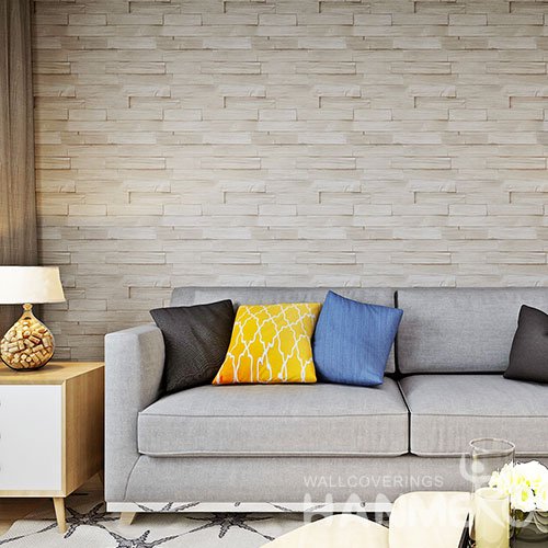 HANMERO PVC Modern 3D Brick Embossed Wallpaper For TV Background Living Room
