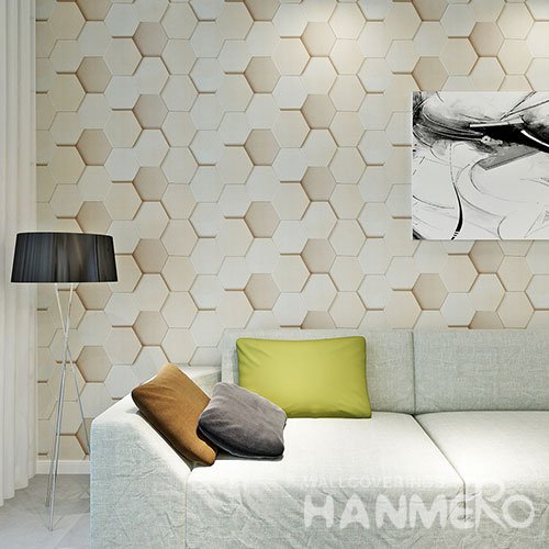 HANMERO Vinyl Geometric 3D Modern Living Room Wallpaper Decoration