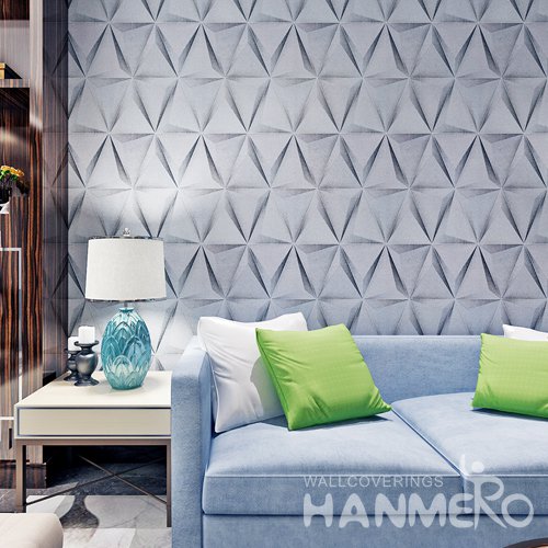 HANMERO Geometric 3D Triangle Black Grey Modern Wallpaper For Club