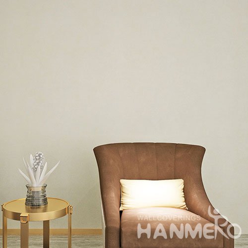 HANMERO Plain Color Beige PVC Waterproof Embossed Top Grade Wallpaper