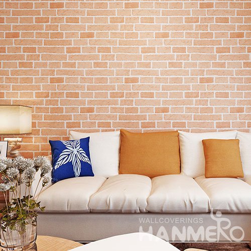 HANMERO Modern 3D Brick PVC Wallpaper With Embossed For TV Background