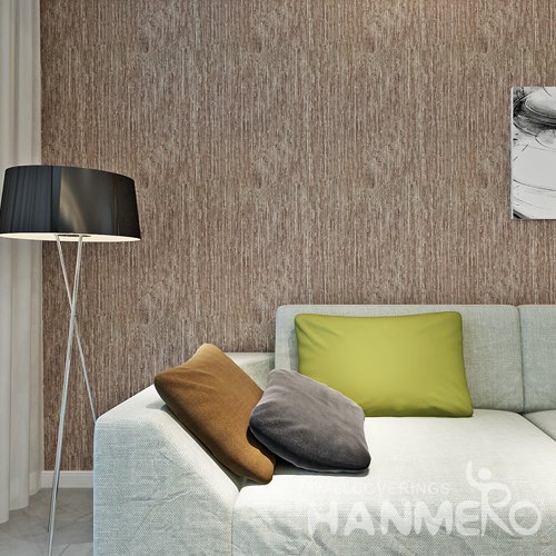 HANMERO Solid Brown Color PVC Modern Simple Wallpaper For Wall