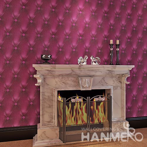 HANMERO 3D Red Sofa Patten PVC Modern Embossed Waterproof Wallpaper