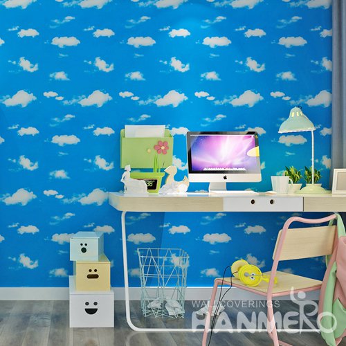 HANMERO Nature Modern Blue and Stick Wall paper Removable Stickers