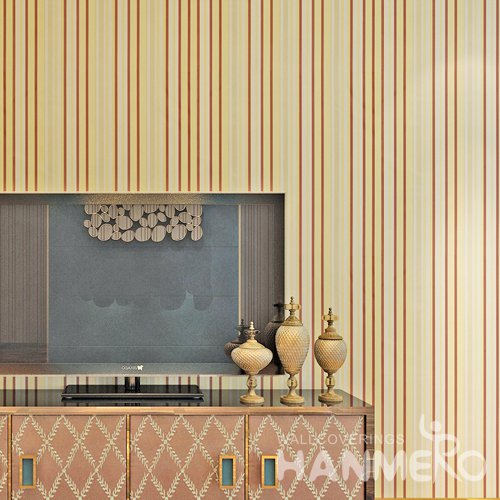 HANMERO Modern Stripes Yellow Peel and Stick Wall paper Removable Stickers