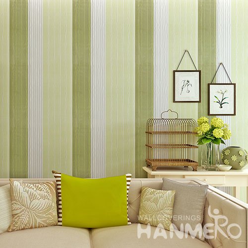 HANMERO Modern Stripe Green Peel and Stick Wall paper Removable Stickers