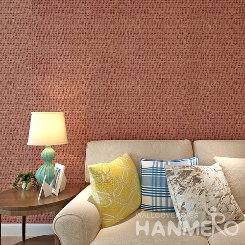 HANMERO Modern Woven Brown Peel and Stick Wall paper Removable Stickers