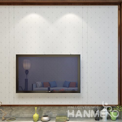 HANMERO Modern White Embossed Vinyl Wall Paper Murals 0.53*10M/Roll Home Decor