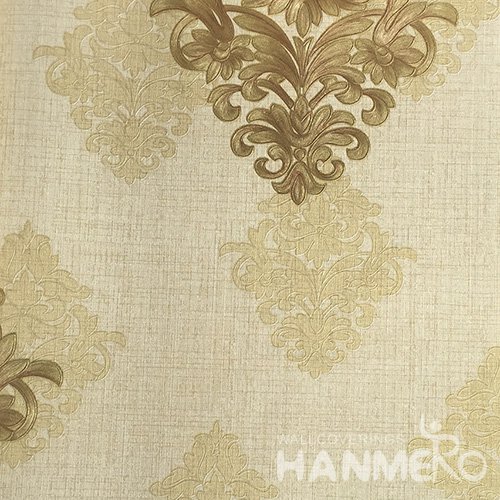 HANMERO European Vinyl Embossed Floral Yellow Wallpaper For Bedding Living Room