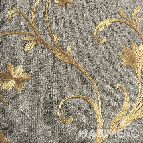 HANMERO European Vinyl Emossedb Floral Brown Wallpaper For Bedding Living Room