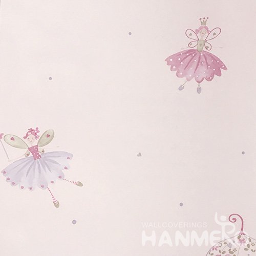 HANMERO Standard Carton PVC Wallpaper Modern Pink  0.53*10M/Roll For Room Wall