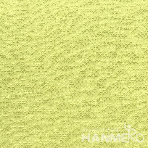 HANMERO Modern  0.53*10M/Roll PVC Wallpaper With Bright Yellow Solid Embossed Surface