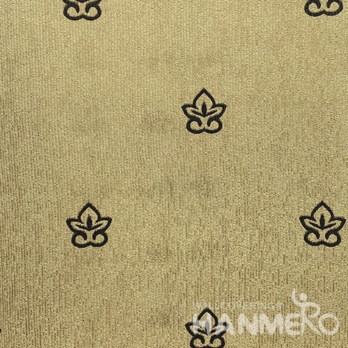 HANMERO Modern  0.53*10M/Roll PVC Wallpaper With Yellow Floral Embossed Surface