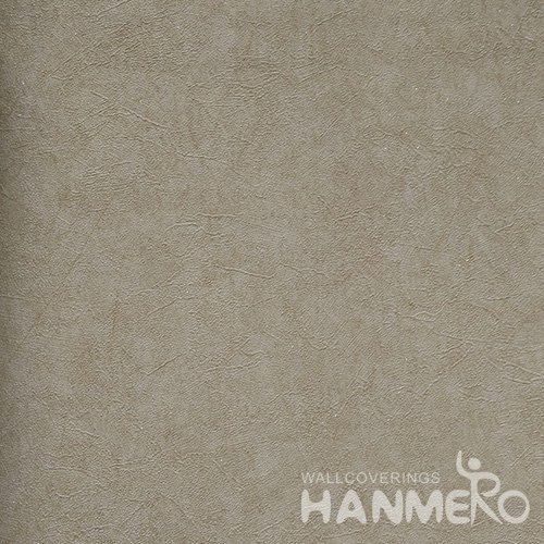 HANMERO Solid Color Modern Embossed Surface PVC Wallpaper With Brown Solid