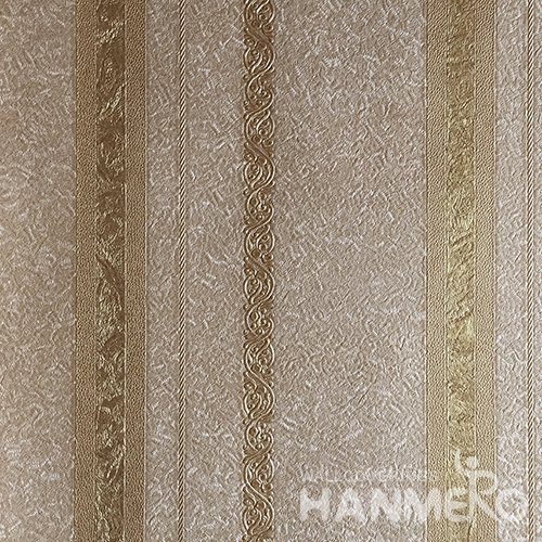 HANMERO Brand New Italian Design European PVC Embossed Brown Stripes Home Wallpaper