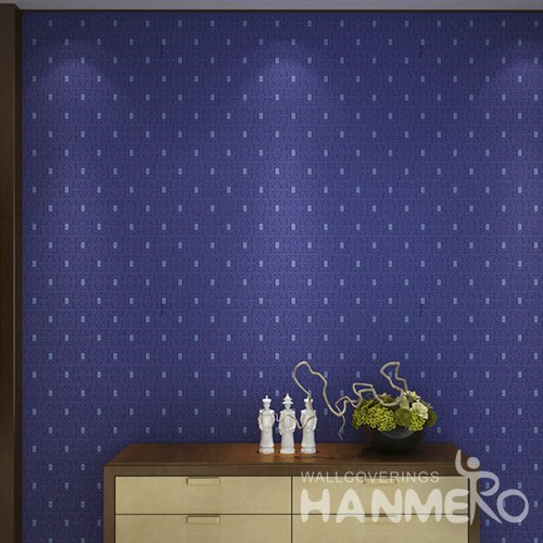 HANMERO Embossed Modern Geometric Blue PVC Wallpaper For Home Interior Decoration