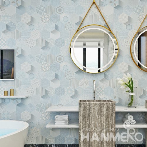HANMERO Factory Sell Directlly Modern Geometric 3D PVC 1.06m Wallpaper