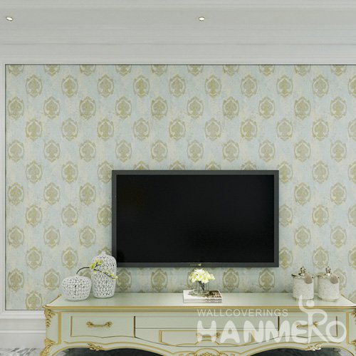 HANMERO Top Grade European Floral Living Room Vinyl 1.06M Wallpaper From China