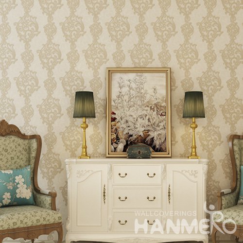 HANMERO Brown 1.06*15M Floral Affordable PVC European Wallpaper Manufacturer